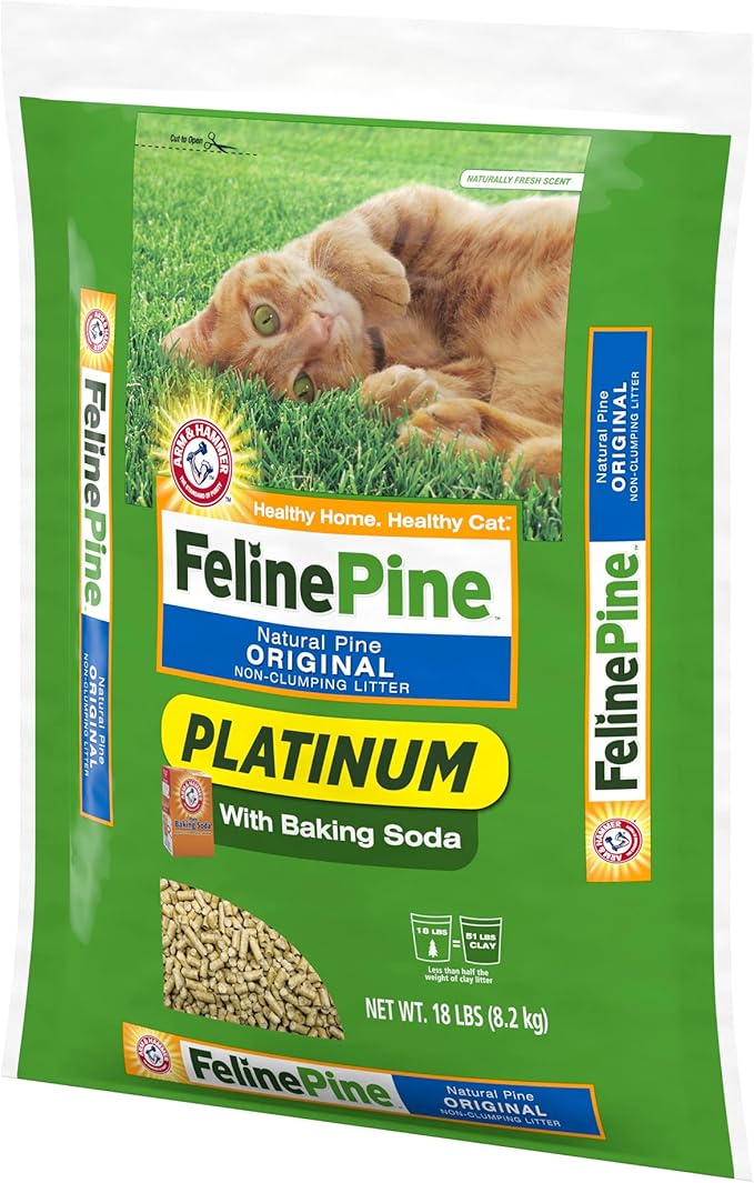 Feline Pine Platinum Non-Clumping Cat Litter 18lb. - PAWPICO