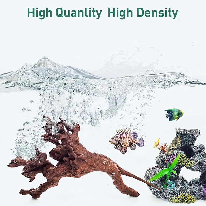 WDEFUN Natural Driftwood for Aquarium Decor, 3-Piece 7''-11'' Large Driftwood for Decorations on Fish Tank, Reptiles Bearded Dragon Accessories or Air Plants WDEFUN
