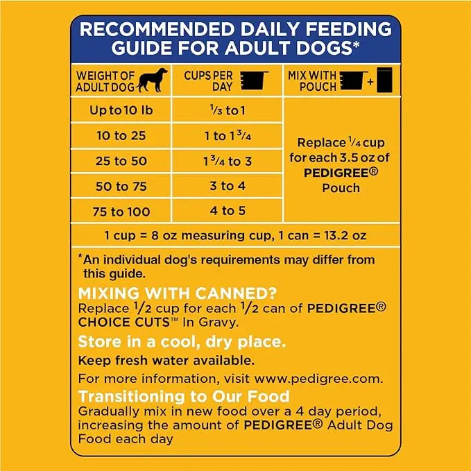 PEDIGREE Complete Nutrition Adult Dry Dog Food Roasted Chicken, Rice & Vegetable Flavor Dog Kibble, 17 lb. Bag - PAWPICO