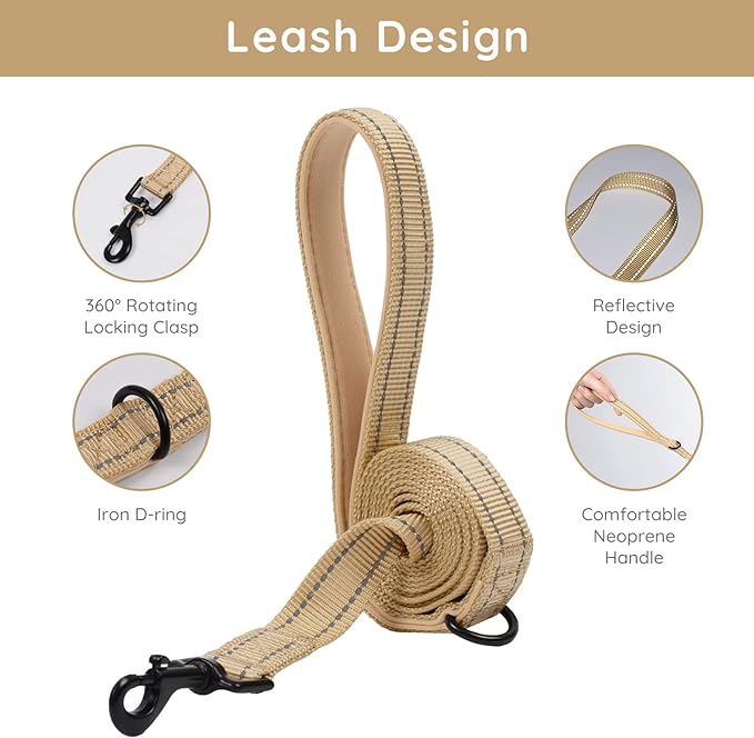 BELLA & PAL Puppy Harness with Leash Set, Dog Harness for Small Dogs No Pull, Dog Leash for Small Dogs, Step in Harness for Extra Small Dogs, Khaki Harness, XS BELLAPAL