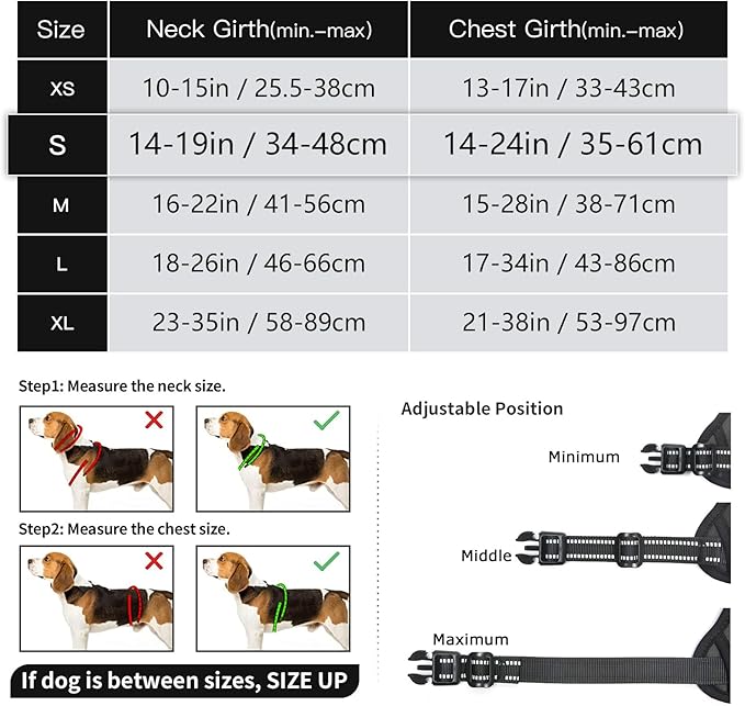 Timos Dog Harness, 3 Snap Buckles No-Pull Soft Padded Dog Vest with 2 Metal Leash Clips, Adjustable Reflective No Choke Pet Harness with Easy Control Handle for Small Dogs,Black,S Timos