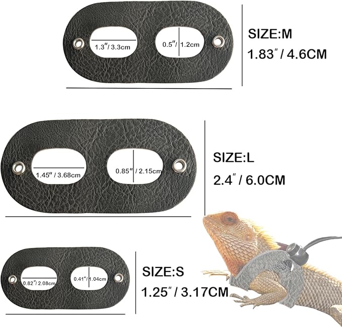 Leopard Gecko Portable Carrier with Leather Harness and Leash Set,Small Animal Travel Cage with Transparent Window,Lizard Carrier for Hamster Rabbit Gerbil Hedgehog Sugar Glider WEVONIGU
