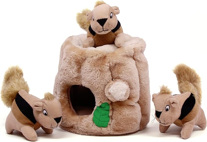 Outward Hound Hide A Squirrel Plush Dog Toy Puzzle, Medium - PAWPICO