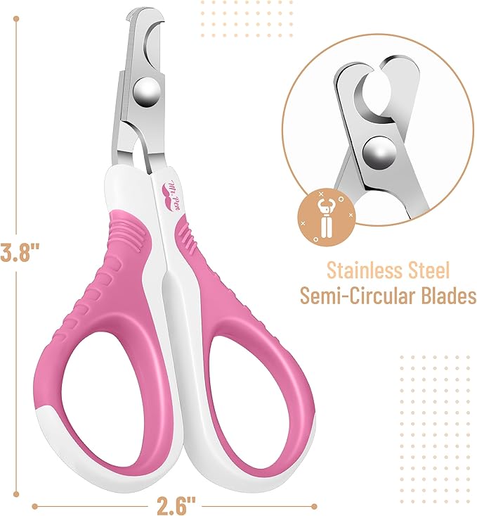 Mr. Pen- Cat Nail Clipper, Pink, Cat Nail Trimmer, Cat Nail Clippers, Cat Claw Clippers, Cat Clippers for Nails, Pet Nail Clippers, Kitten Nail Clipper, Small Dog Nail Clipper, Cat Claw Trimmer - PAWPICO