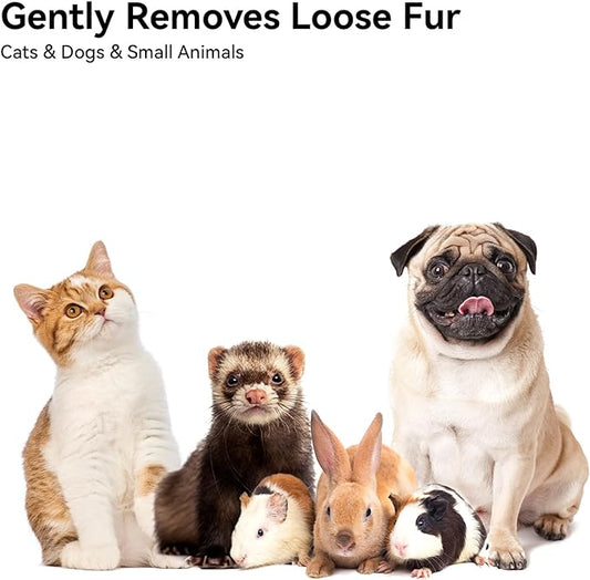 aumuca Cat and Dog Grooming Brush for Shedding, Removes Loose Fur from Long or Short Haired Pets - Ideal for Cats, Kittens, Rabbits, and More - Purple - PAWPICO