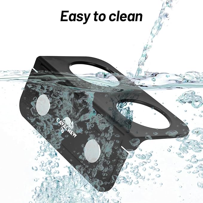 Magnetic Gecko Feeding Ledge, ABS Foldable Reptile Feeder Ledge with 6pcs Plastics Cups, 2 in 1 Reptile Food Water Dish, Terrarium Bowl for Chameleon Iguana, Strong Magnets, Easy to Clean CAVACHEWReptileSupplies