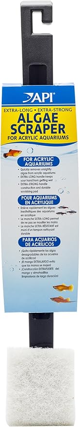 API ALGAE SCRAPER For Acrylic Aquariums 1-Count Container API