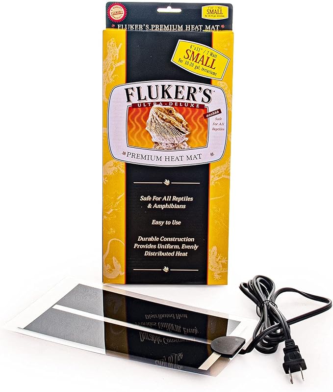 Fluker's Premium Heat Mat for All Reptiles and Amphibians, Small 6"x11" Flukers