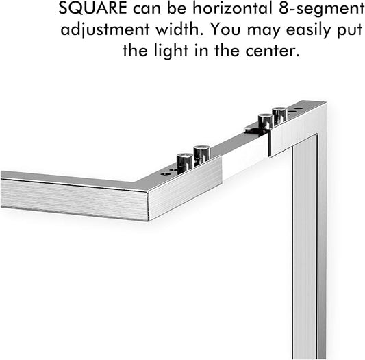 ONF Stainless Steel 304 Square Hanging Kit for Planted Terrarium & Aquarium Light, Suspension System, Adjustable Stand Hold up to 11lb 24-36 inch Fish Tank Light, 2 pcs Tubes in Pack, Right ONF