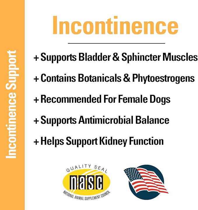 Vet Classics Bladder, Incontinence Support Dog Supplement – Supports Bladder Health for Dogs, Helps With Pet Incontinence – Includes Phytoestrogens, Botanicals – Chewable Tablets – 120 Ct. Vet+Classics