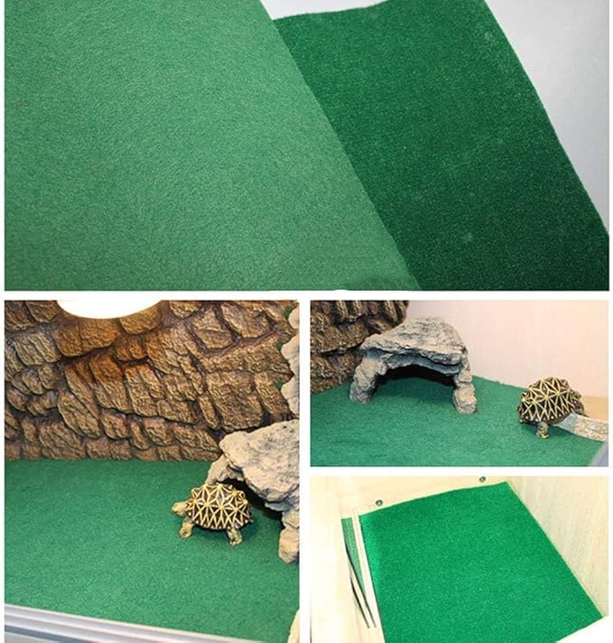 Hamiledyi Reptile Carpet 39.4 X 19.7 Terrarium Bedding Substrate Liner Reptile Mat Tank Accessories for Bearded Dragon Lizard Tortoise Leopard Gecko Snake Hamiledyi