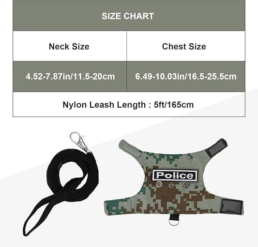 Hypeety Bearded Dragon Harness and Leash Set Adjustable Escape Proof Lizard Leash 4 Pack Outdoor Walking Training Leash and Harness for Bearded Dragon Lizard Reptiles (Green) Hypeety