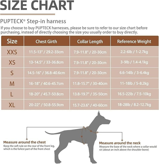 PUPTECK Adjustable Dog Harness Collar and Leash Set Step in No Pull Pet Harness for Small Medium Dogs Puppy and Cats Outdoor Walking Running, Soft Mesh Padded Reflective Vest Harnesses, Beige XS PUPTECK