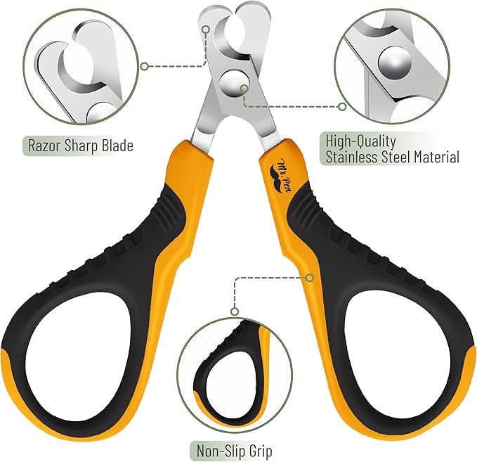 Mr. Pen- Cat Nail Clipper, Cat Nail Trimmer, Cat Nail Clippers, Cat Claw Clippers, Cat Clippers for Nails, Pet Nail Clippers, Kitten Nail Clipper Small Dog Nail Clipper, Cat Claw Trimmer, Orange/Black - PAWPICO