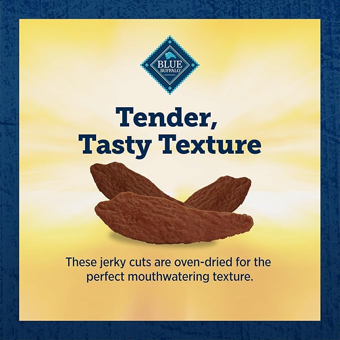 Blue Buffalo True Chews Premium Jerky Cuts Dog Treats, Made in the USA with Natural Ingredients, Beef, 20-oz Bag - PAWPICO