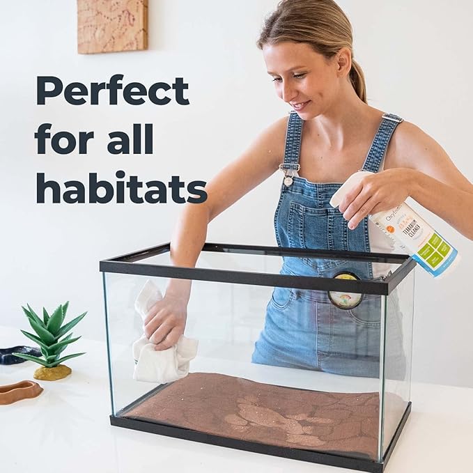 Oxyfresh Premium Terrarium Cleaner – Professional Amphibian and Reptile Terrarium Smell Eliminator – Safe & Quickly Removes Waste & Odors – Streak Free Glass – Bleach Free Oxyfresh