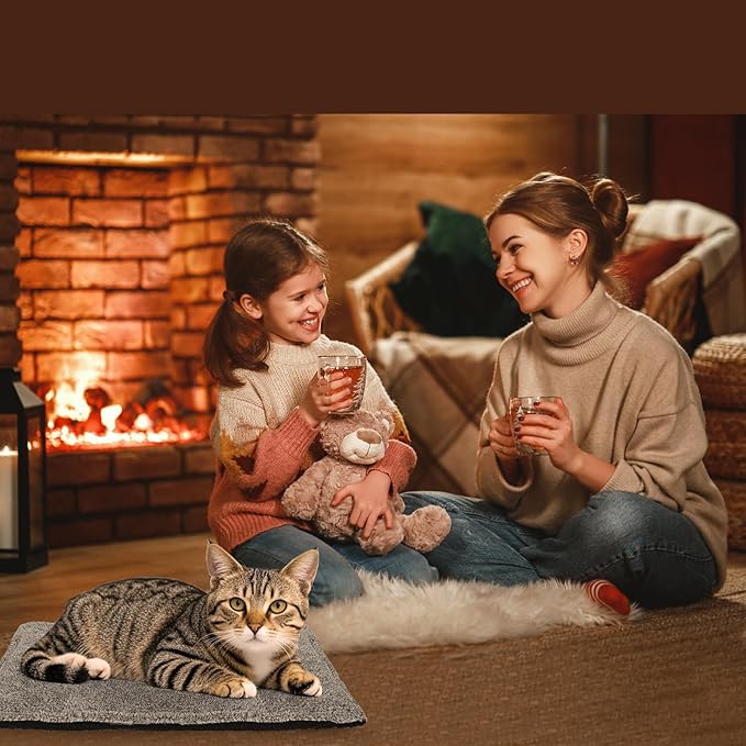 Self-Warming Cat Bed Pad, Self-Heating Cat Bed Mat Thermal Blanket for Indoor Cats & Small Dogs,30x20 inches - PAWPICO
