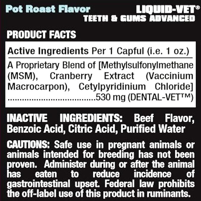 K9 Teeth & Gums Advanced Formula, Pot Roast Flavor, 8 oz BOGO Trial Pack Liquid-Vet+by+COOL+PET+Holistics