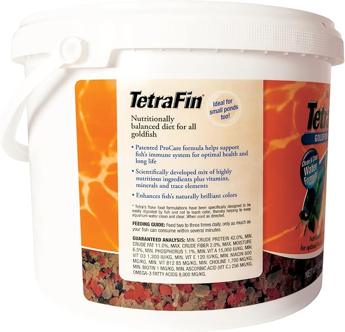 Tetra Goldfish Flakes, Nutritionally Balanced Diet For Aquarium Fish, Vitamin C Enriched Flakes, 4.52 lbs oz Tetra