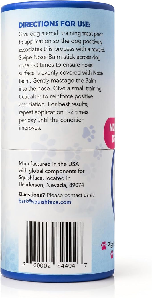 Squishface Nose Balm - Soothe & Protect Dry, Cracked Dog Snouts - Plant-Based, Lick-Safe Formulation to Aid in Relief of Hyperkeratosis - Great for All Breeds! (1.75 oz) Squishface