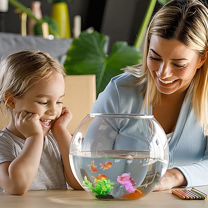 onesimcr Floating Fish Tank Decorations, Aquarium Decorations, Lovely Diver Fish Tank Decorations, Floating Device Fish Tank Accessories,Suitable for All Kinds of Fish Tanks(Purple)… onesimcr