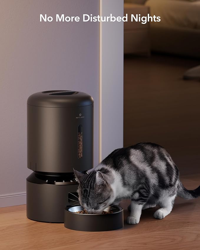 PETLIBRO Automatic Cat Feeder, Automatic Dog Feeder with Freshness Preservation, 5L Timed Cat Feeders for Dry Food, Up to 6 Meals Per Day, Granary Pet Feeder for Cats/Dogs - PAWPICO