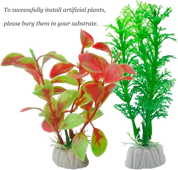 DOMICA Aquarium Decorations for Small Fish, Betta, Reptile Hide, Resin Ornaments for 3 to 10 Gallon Fish Tank, Reptiles & Amphibians Habitat Decor Accessories DOMICA