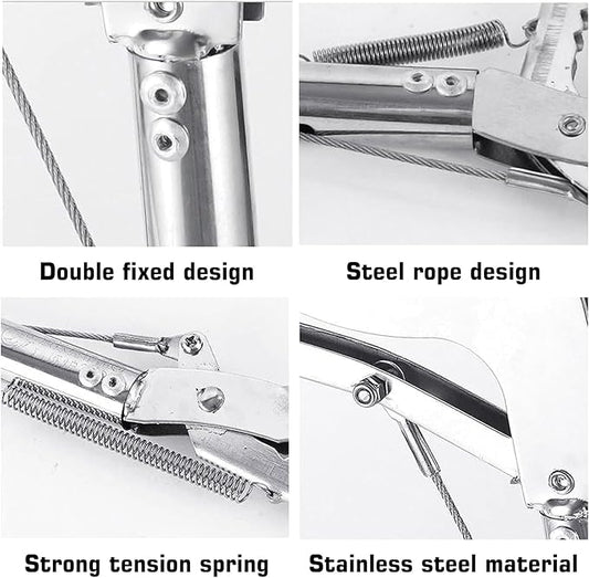 50" Snake Grabber Tool Rattle Snake Tongs Foldable Snake Grabber Tool Snake Pole Handling Tools Snake Hooks and Grabbers The Folded Length is 17inch, with Gloves*1 + Bag*1 PAWPICO