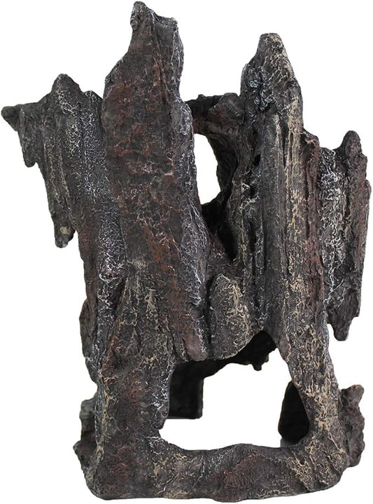 Penn-Plax Reptology Shale Step Ledge Cave Hideout - Aquarium & Terrarium Decoration - for Fish, Reptiles, Amphibians, and Small Animals - Large 2 (REP189) Penn-Plax