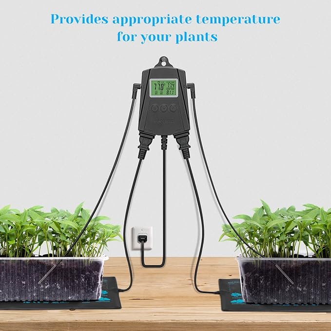 Inkbird WiFi Heat Mat Reptile Thermostat Controller Temperature Controller with 2 Probes and 2 Outlets, IPT-2CH Reptiles Heat Mat Thermostat (Max 250W per Outlet) Inkbird