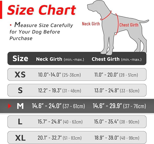 Eagloo Dog Harness Medium Sized Dog, No Pull Service Vest with Reflective Strips and Control Handle, Adjustable and Comfortable for Easy Walking, No Choke Pet Harness with 2 Metal Rings, Red, M GoExplorewithEagloo