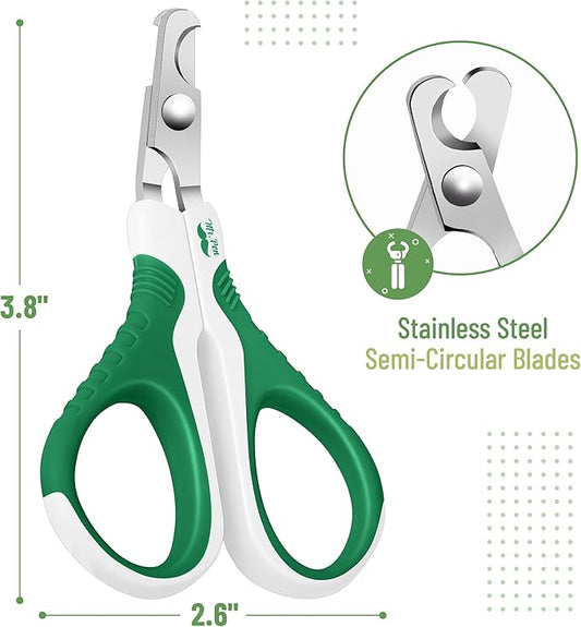 Mr. Pen- Cat Nail Clipper, Green & White Cat Nail Trimmer, Cat Nail Clippers, Cat Claw Clippers, Cat Clippers for Nails, Pet Nail Clippers, Kitten Nail Clipper, Small Dog Nail Clipper Cat Claw Trimmer - PAWPICO