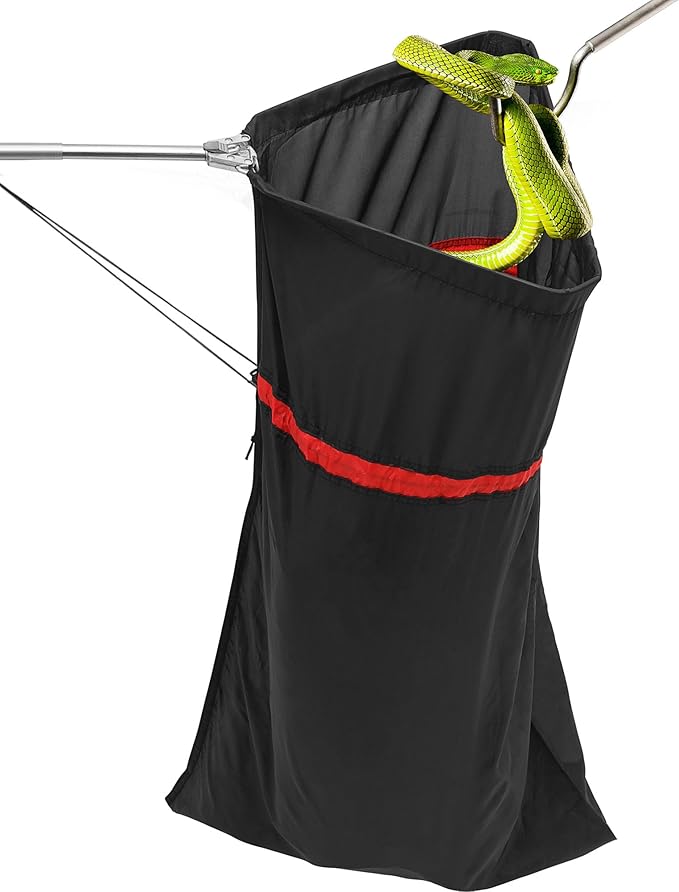 Telescopic Snake Catcher Net with Secure Drawstring – 29 to 66 Inch Adjustable Pole for Safe Transporting and Capturing All Kinds of Snakes Trakem