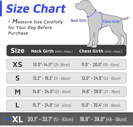 Eagloo Dog Harness Large Breed, No Pull Service Vest with Reflective Strips and Control Handle, Adjustable and Comfortable for Easy Walking, No Choke Pet Harness with 2 Metal Rings, Blue, XL GoExplorewithEagloo