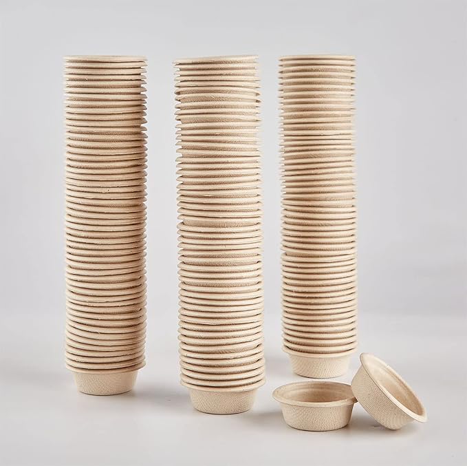 Paper Feeding Cups Samll 0.5 oz Gecko Food and Water Feeding Dish Ledge Accessories Bowls for Crested Gecko Lizards Reptiles Pets (100cups) QIHYCUF