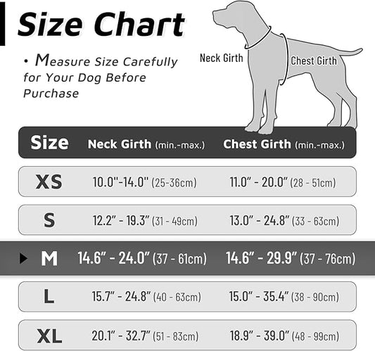 Eagloo Dog Harness Medium Sized Dog, No Pull Service Vest with Reflective Strips and Control Handle, Adjustable and Comfortable for Easy Walking, No Choke Pet Harness with 2 Metal Rings, Black, M GoExplorewithEagloo