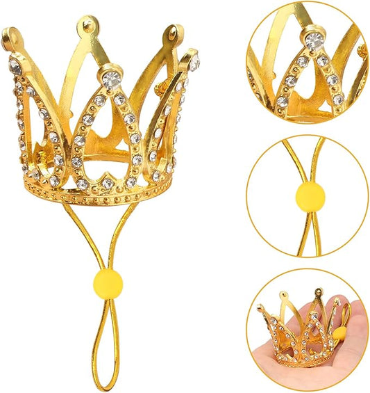 Bearded Dragon Accessories Set Including Crown Necklace Sunglasses with Adjustable Elastic Chin Strap Reptile Clothes Lizards Gecko Chameleon Iguana Frogs for Photo Props Birthday Gift Keymall