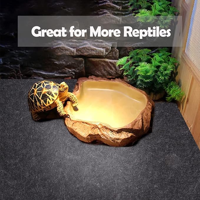 47" x 24" Large Reptile Carpet Terrarium Liner Bedding Reptile Substrate Mat Tank Accessories for Bearded Dragon Snake Lizard Tortoise Leopard Gecko (Black) Mechpia