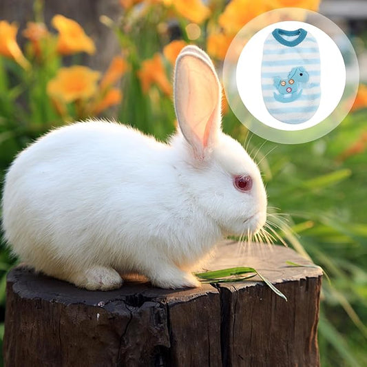 POPETPOP Bunny Vest Small Animal Apparel Winter Warm Rabbit Vest Bunny Rabbit Apparel Adorable Rabbits Garment Warm Pet Rabbit Clothes Winter Jacket Sweater Little Milk Dog Coral Fleece POPETPOP