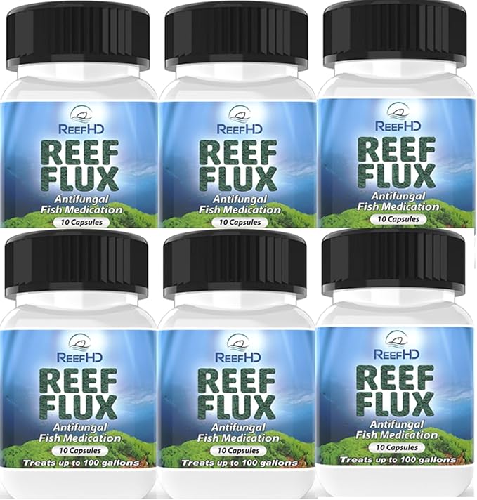 ReefHD Reeflux FIuconazole 200mg fungaI Fish lnfections lchthyophonus SaproIegnia KlLL Bryopsis Green Hair AIgae Aquarium Reef Flux AIgae Buster (6 Packs) PAWPICO
