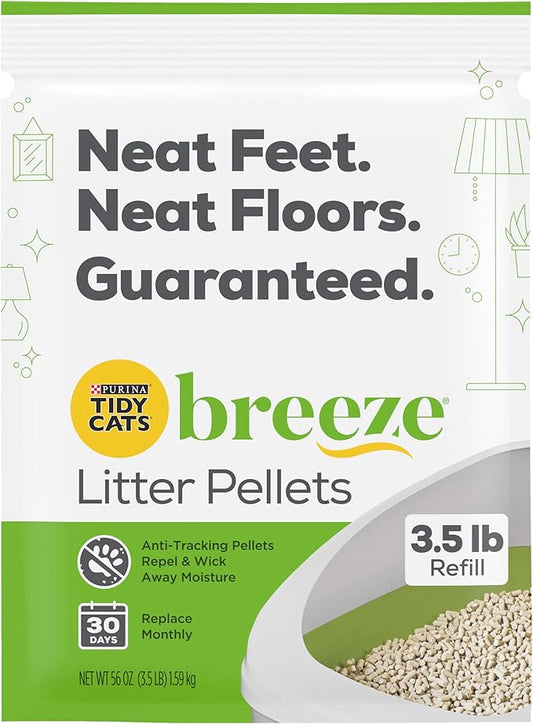 Purina Tidy Cats Breeze Cat Litter Pellets Refill - 3.5 lb. Pouch (Pack of 4) - PAWPICO