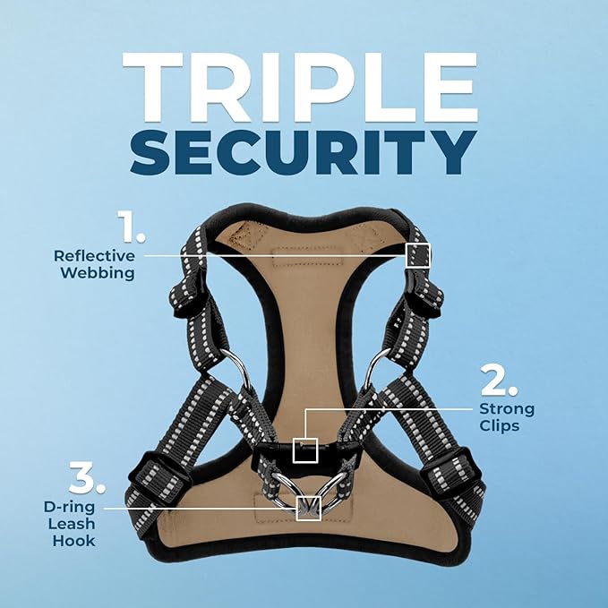 Best Pet Supplies Voyager Adjustable Dog Vest Harness Breathable No Pull Harness for Small, Medium, Large Dogs, Harness for Walking, Jogging, Easy Step-in, Reflective Stripes - (Army Base), S BestPetSuppliesLLC
