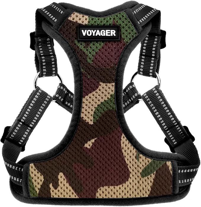 Best Pet Supplies Voyager Adjustable Dog Vest Harness Breathable No Pull Harness for Small, Medium, Large Dogs, Harness for Walking, Jogging, Easy Step-in, Reflective Stripes - (Army Base), S BestPetSuppliesLLC