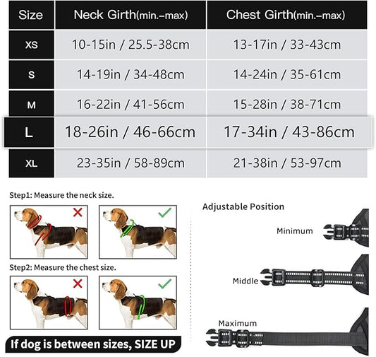 Timos Dog Harness, No-Pull Pet Harness with 2 Leash Clips, 3 Snap Buckles Adjustable Soft Padded Dog Vest, Reflective No-Choke Pet Oxford Vest with Easy Control Handle for Small Medium Large Dogs Timos