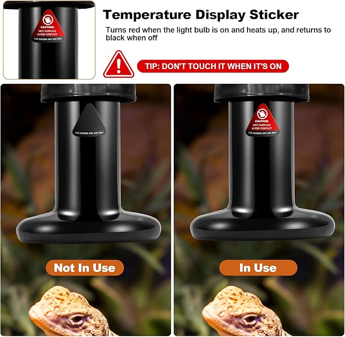 MIXJOY 75W Reptile Heat Lamp 2Pack Ceramic Heat Emitters Reptile Heat Lamp Bulbs, No Light Emitting Ceramic Heat Bulbs for Amphibian Terrarium Reptile Gecko Lizard Bearded Dragon Turtle Chicken Snake MIXJOY
