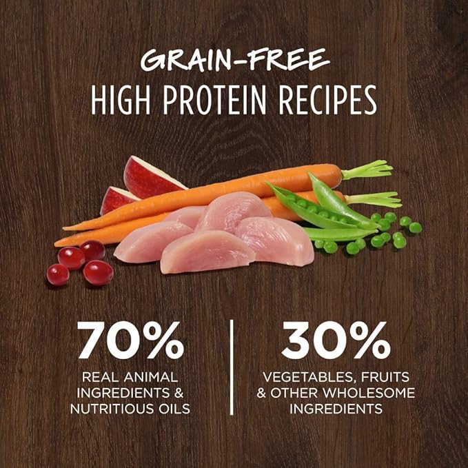 Instinct Dog Food, Grain Free Dog Food Dry, High Protein, Raw Coated Dog Food, Dog Kibble, Original Real Chicken, 4 lb. Bag - PAWPICO