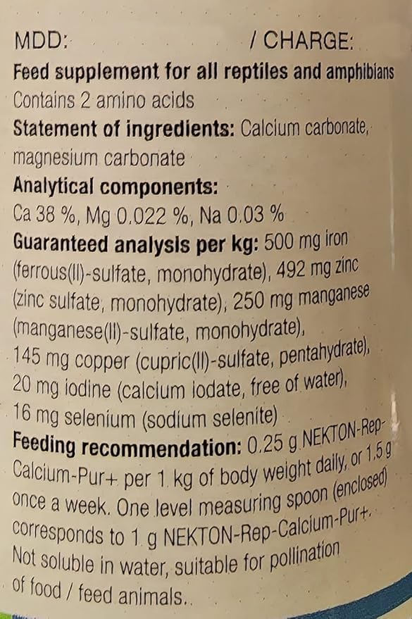 Nekton-Rep Calcium-PUR+ Calcium Preparation for All Reptiles and Amphibians 65gm / 2.29oz NEKTON