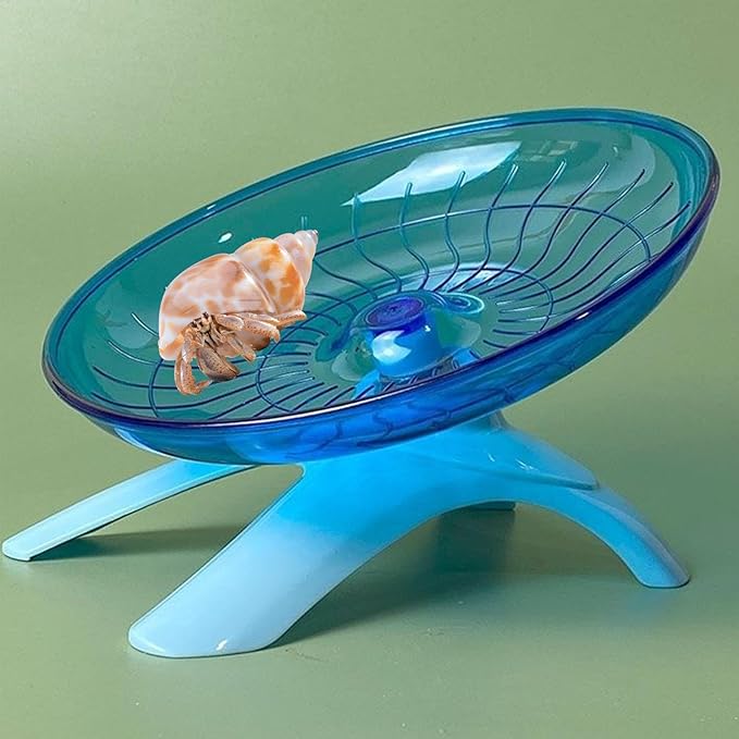 Oooct Hermit Crab Wheel Toy, Small Animals Cage Accessory, Suitable for Hermit Crab, Hamster, Rat Oooct