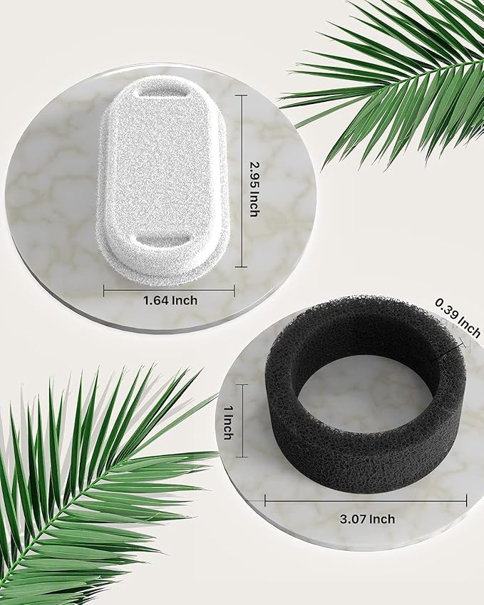 Pet Water Fountain Filter: 24 Cat Filters - 12 Pieces Filters + 12 Pieces Sponges for Cat Fountain - Cat Water Fountain Filter Replacement for Cat Water Fountain H1 (67oz/2L) - PAWPICO