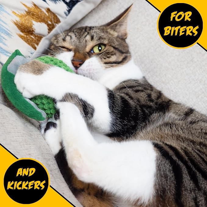 Cat Toys Grenade, Cat Toys for Indoor Cats, Kitten Toys, Catnip Toys for Cats of All Breeds, Action Themed Fun for Kicking, Biting, Chewing (Grenade, 1-Pack) - PAWPICO